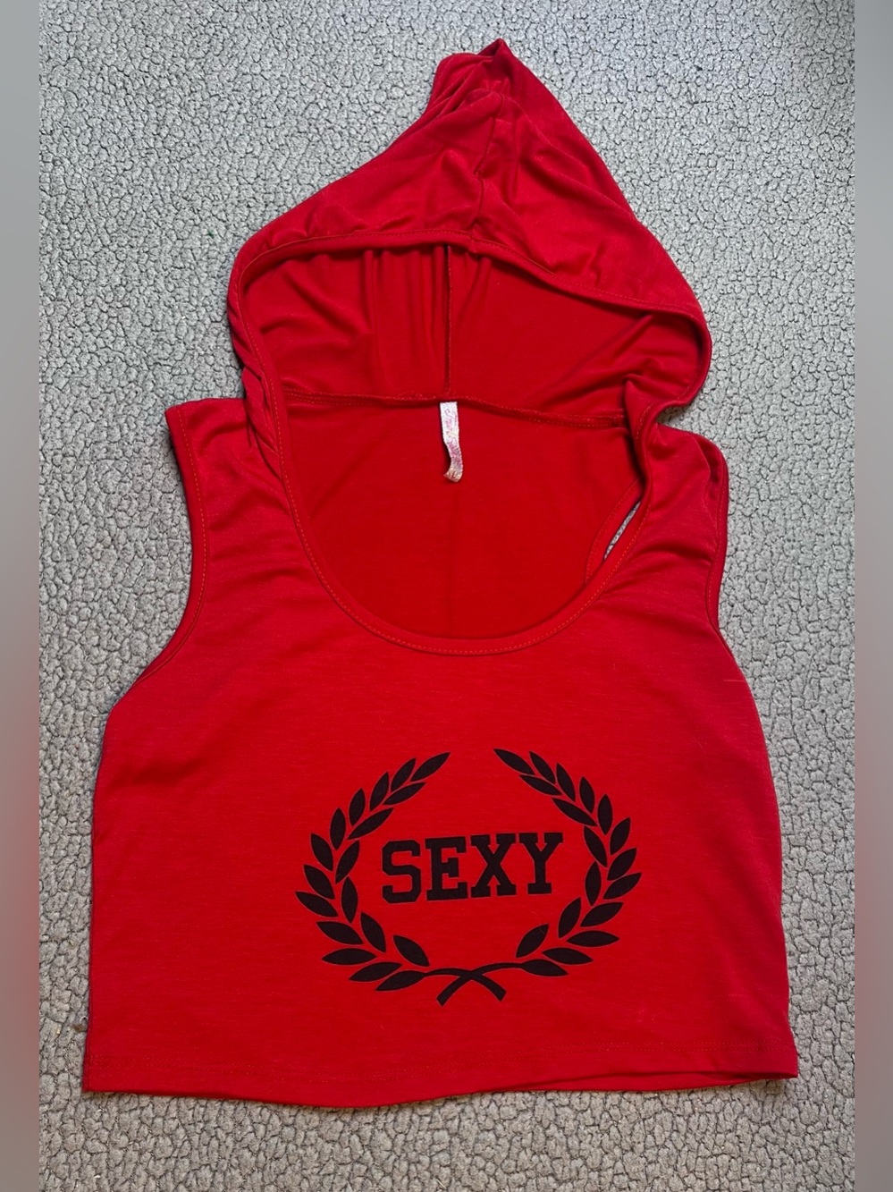 True Rock Sleeveless Crop Top Women’s Size Large Red And Black